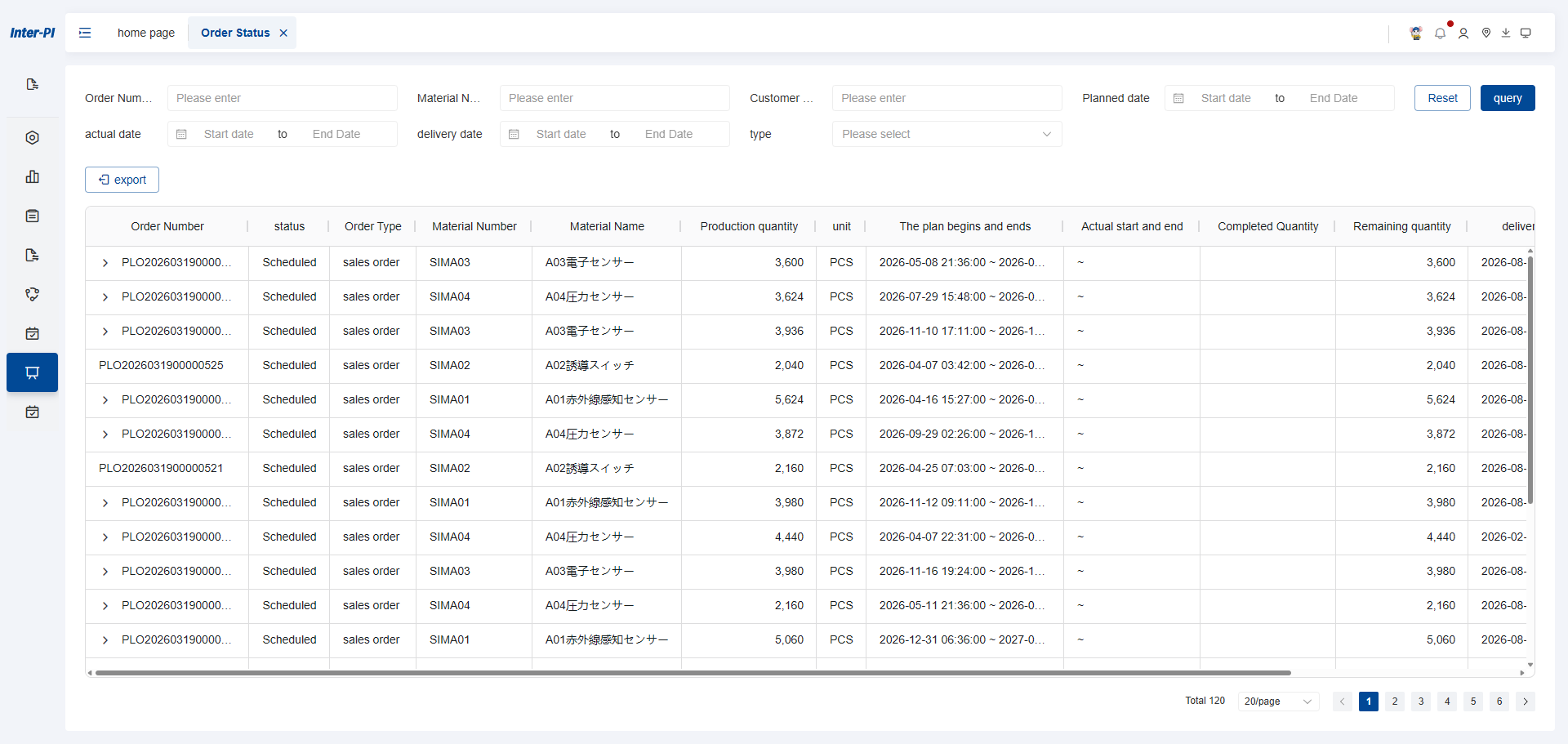 Fastener Industry Production Planning and Scheduling System