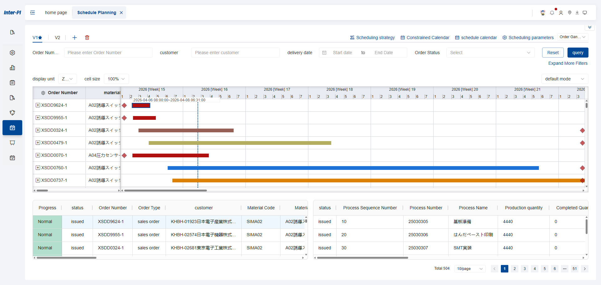 DPS Advanced Production Scheduling System